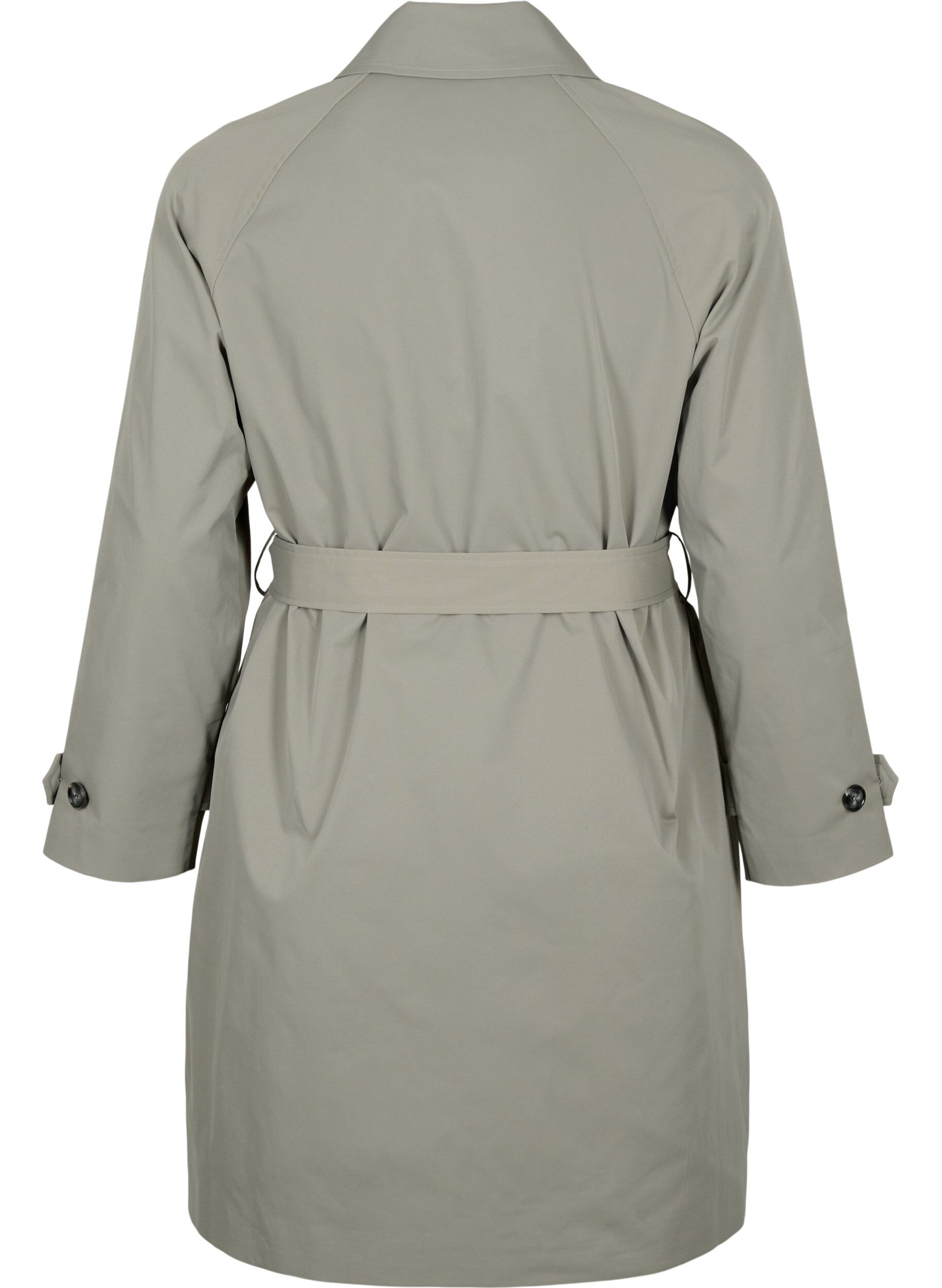Zizzi Trenchcoat met zakken en riem, Sea Spray, Packshot image number 1