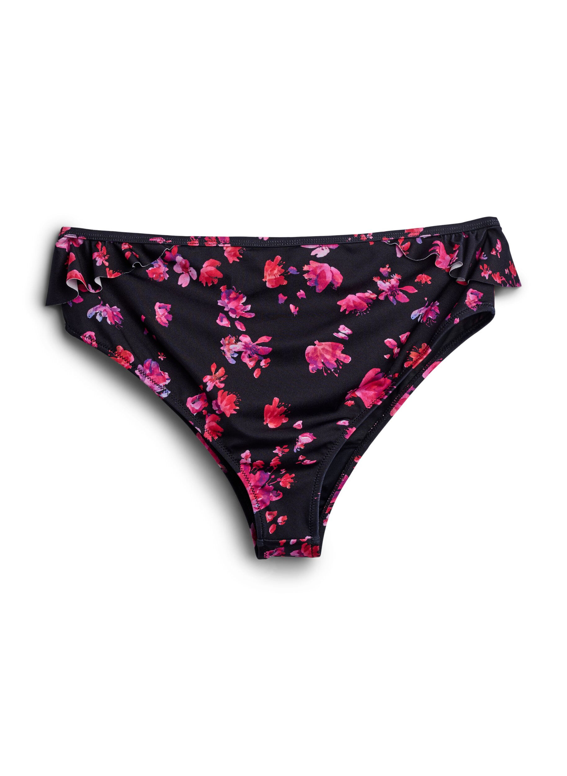 Zizzi Bloemenprint Braziliaanse bikinibroekjes, Roze, Packshot image number 1