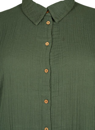 Shirt met korte mouwen en knopen, Thyme, Packshot image number 2