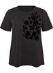 T-shirt van biologisch katoen met print, Grijs, Packshot image number 0