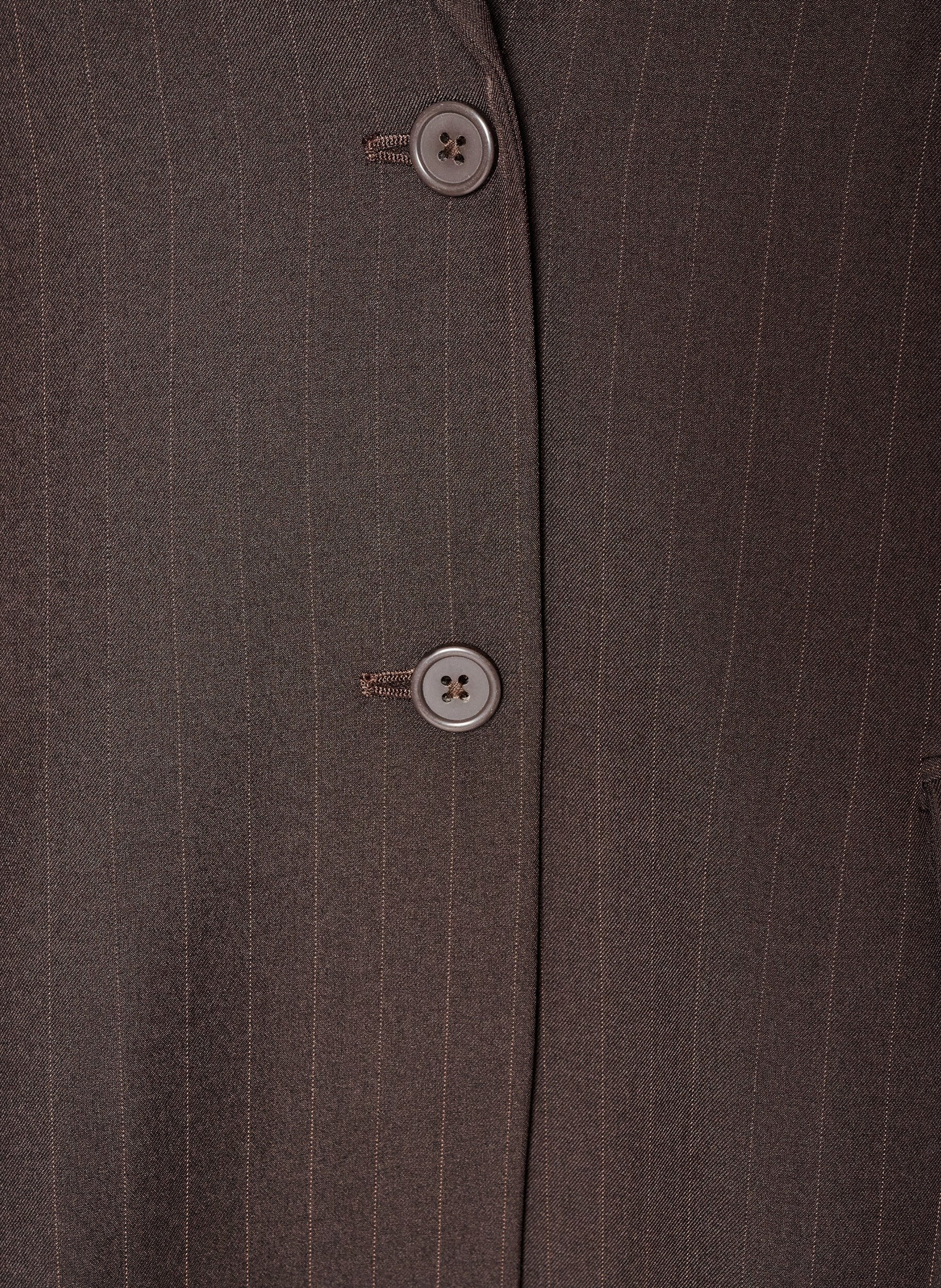 ZizziBlazer met zakken en splitten, Bruin, Packshot image number 2