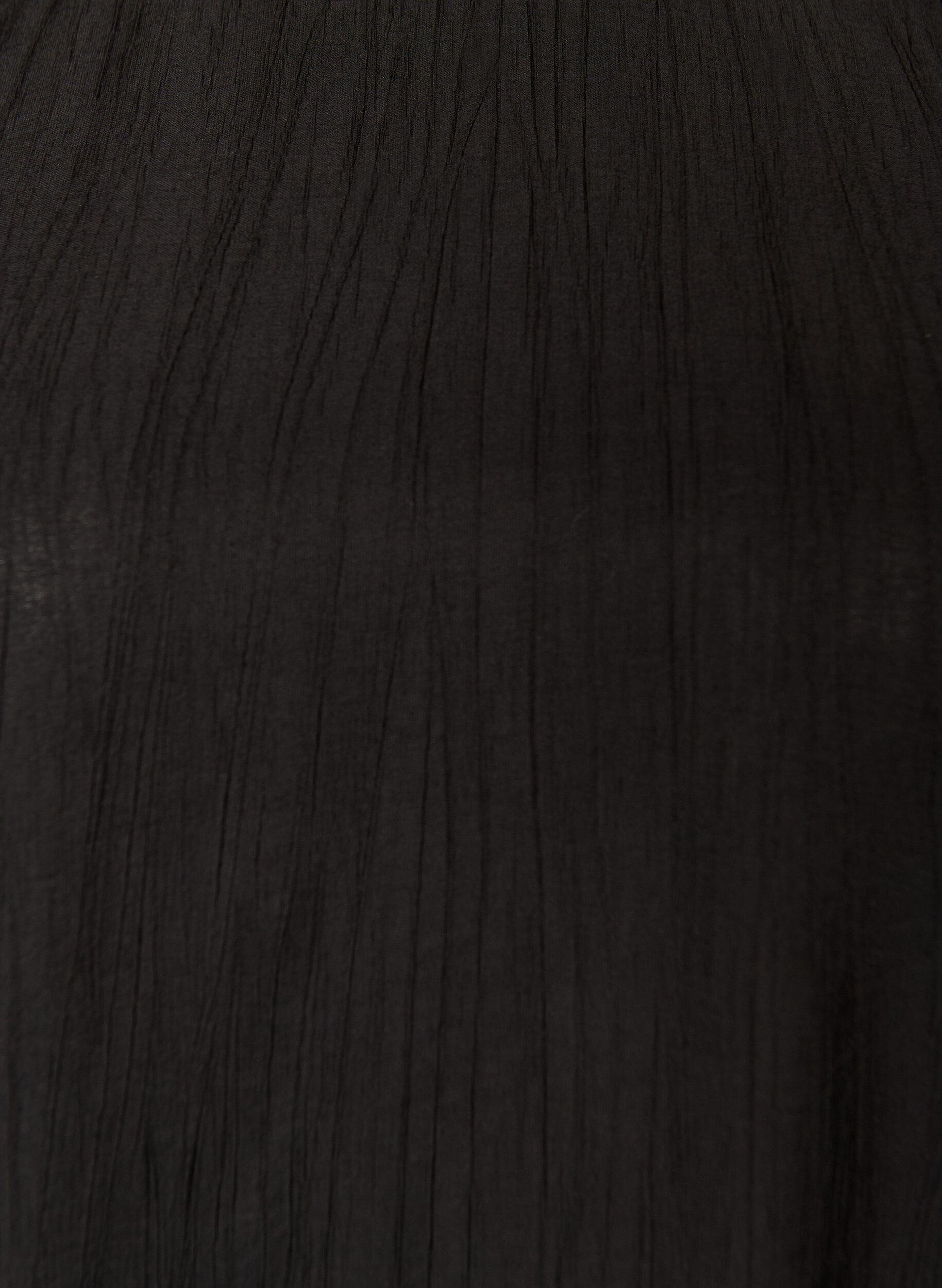 Zizzi Korte viscose jurk met ballonmouwen, Zwart, Packshot image number 2