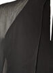 Chiffon jurk tot op de knie met doorschijnende cape, Zwart, Packshot image number 3