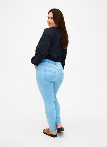 Viona jeans met normale taille, Ex Lt Blue, Model image number 1