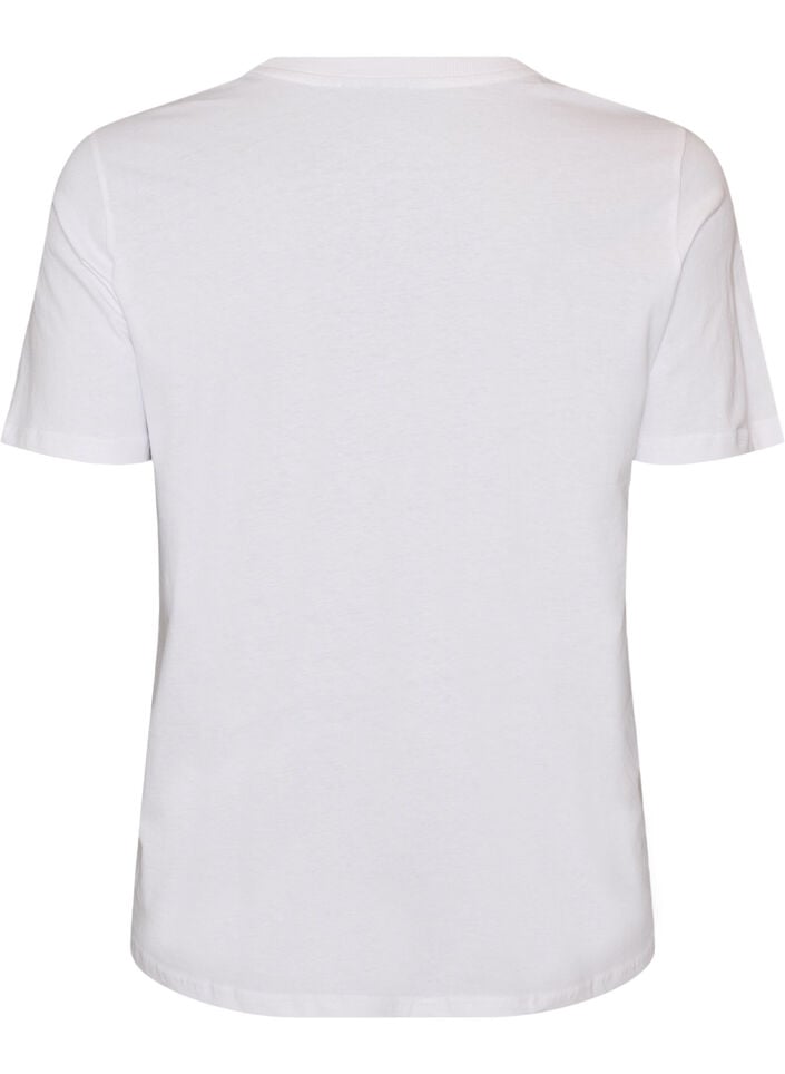 Katoenen T-shirt met print, Wit, Packshot image number 1