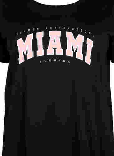 Katoenen t-shirt met printdetail, Black MIAMI, Packshot image number 2