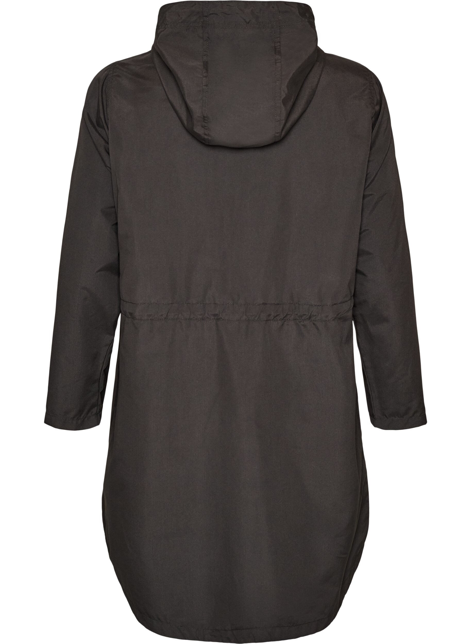 ZizziLichtgewicht parka met een capuchon, Zwart, Packshot image number 1