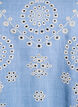 Blouse met broderie anglaise en korte pofmouwen, Blauw, Packshot image number 2