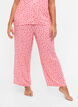 Los vallende viscose broek met all-over print, Pink Icing W. hearts, Model image number 2