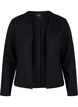 Effen kleur korte open blazer, Black, Packshot image number 0