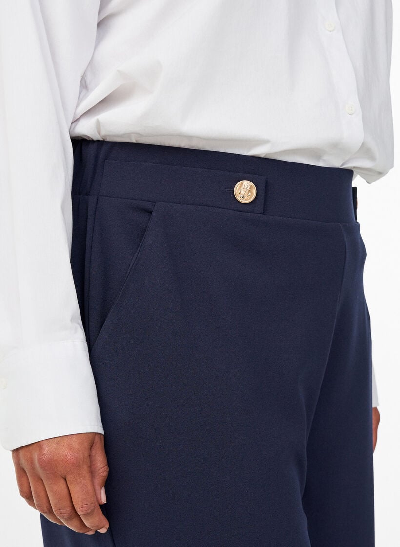 Losse broek met zakken, Blauw, Model image number 3