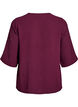 FLASH &ndash; Shirtblouse met V-hals en 3/4 mouwen, Donker Bordeaux, Packshot image number 1