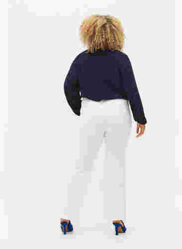 Ellen bootcut jeans met hoge taille, White, Model image number 1