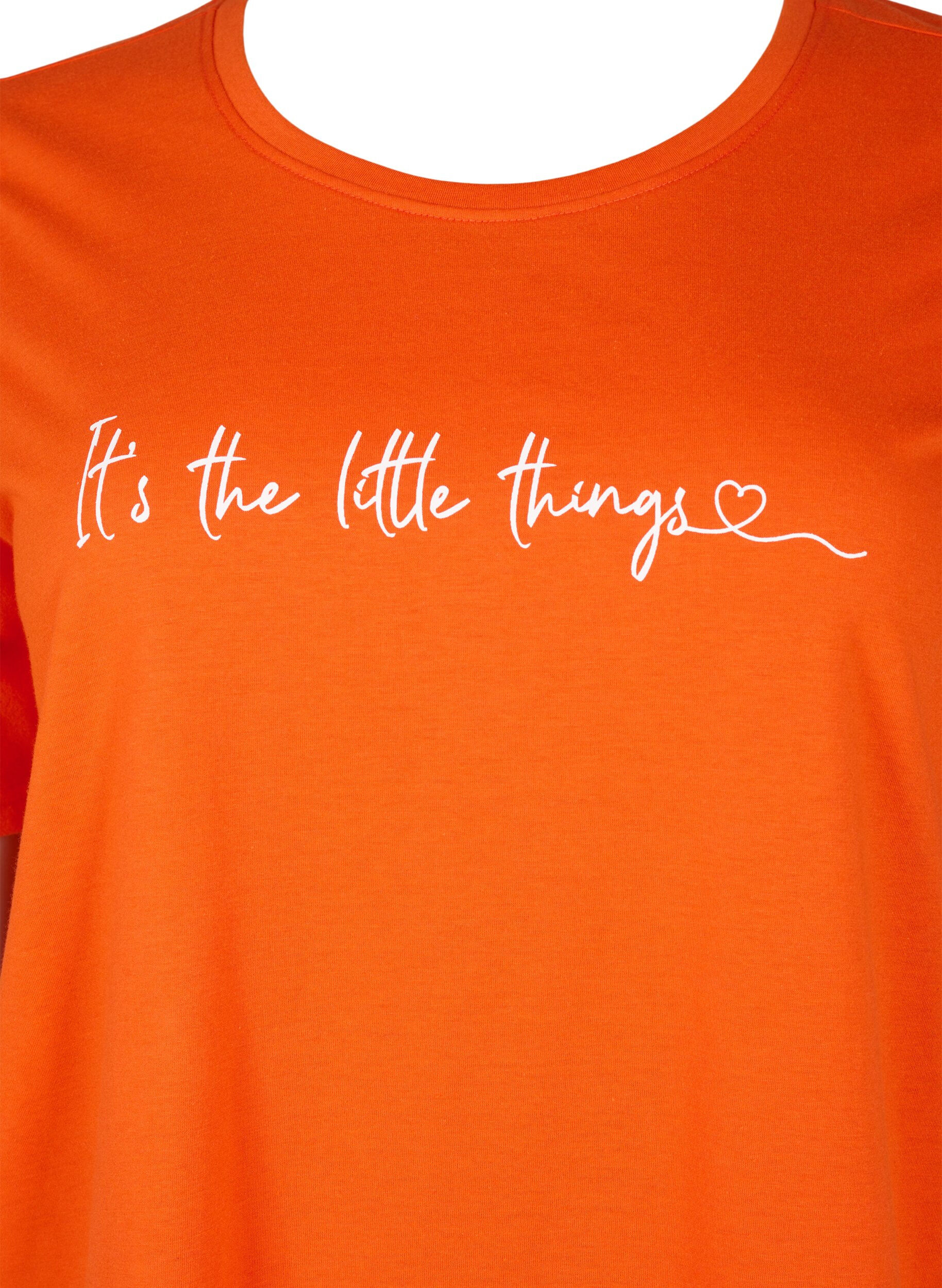 Zizzi FLASH - T-shirt met motief, Orange.com, Packshot image number 2