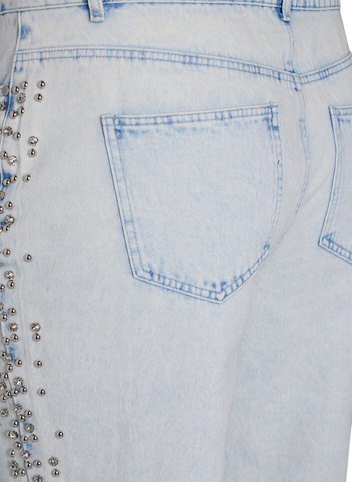 Kiana jeans met decoratieve details langs de zijkanten, Blauw, Packshot image number 3