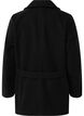 Korte wollen jas met riem, Black, Packshot image number 1