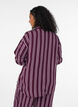 Gestreept nachthemd, Donker Bordeaux, Model image number 2