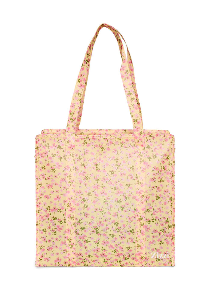 Shoppingtas met ritssluiting, Geel, Packshot image number 0