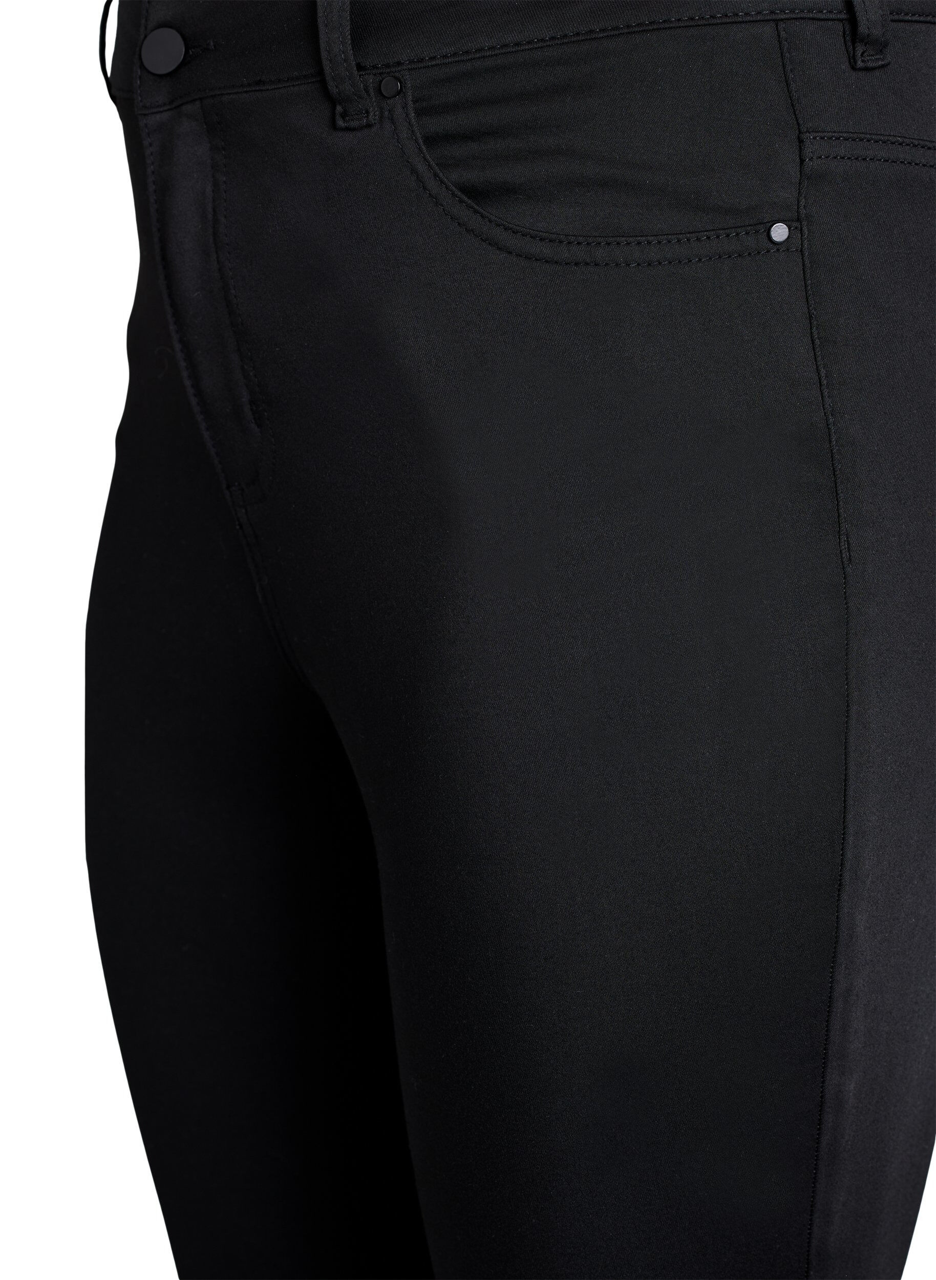 Zizzi Blijf Black Amy high-waist jeans, Zwart, Packshot image number 2