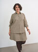 Rok met een mini-ruitpatroon en rhinestones, Bruin, Model image number 0