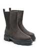Chunky boot in imitatiesu&egrave;de, Bruin, Packshot image number 1