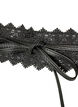 Tailleband met kanten en striksluiting, Zwart, Packshot image number 2
