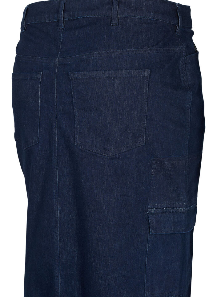 Denim maxi-rok, Dark Blue Denim, Packshot image number 3