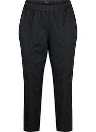 Katoen en linnen broek met zakken, Black