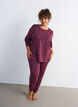Nachtblouse met een print, Donker Bordeaux, Model image number 1