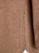 Lange gebreide blouse met balknopen, Bruin, Packshot image number 3
