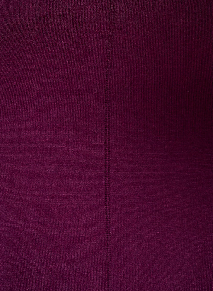 Gebreide top met ronde hals en ingebreid patroon, Rood, Packshot image number 2