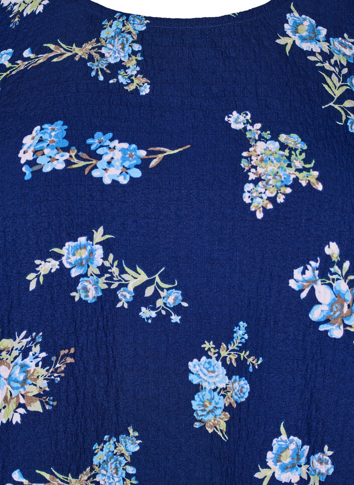 FLASH - Blouse met lange mouwen en kleine bloemen, Blue Flower, Packshot image number 2