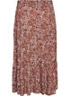 Lange rok met elastiek in de taille, Rood, Packshot image number 1