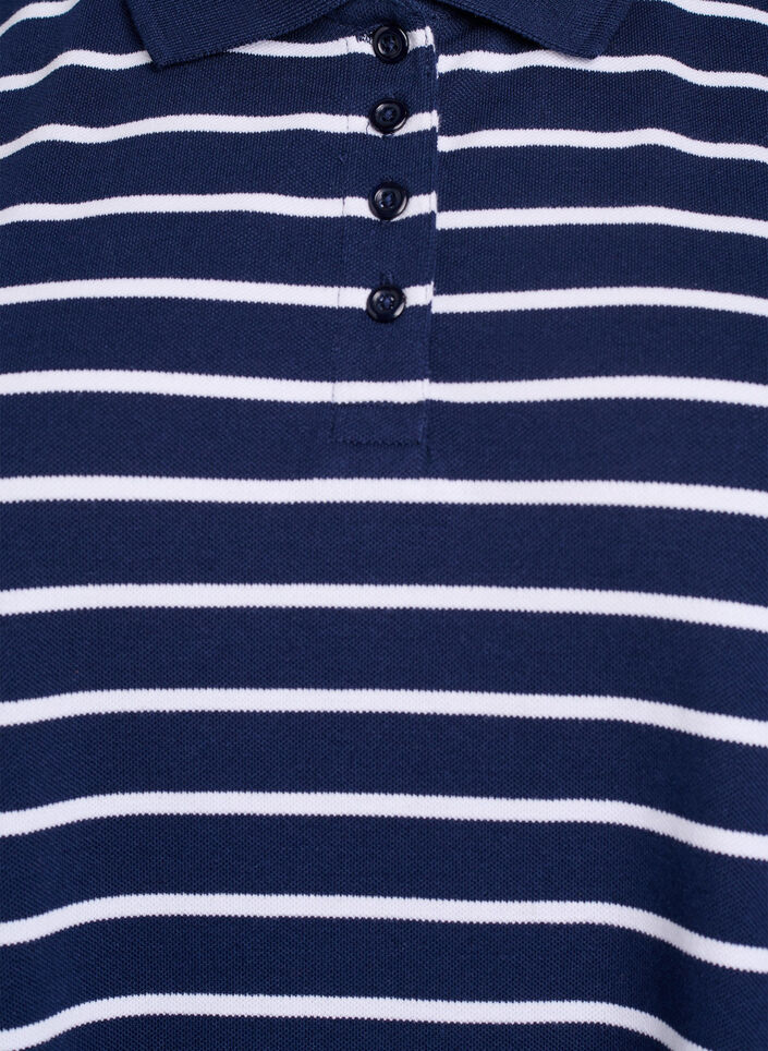 Mouwloze polo jurk in midi lengte, Blauw, Packshot image number 2