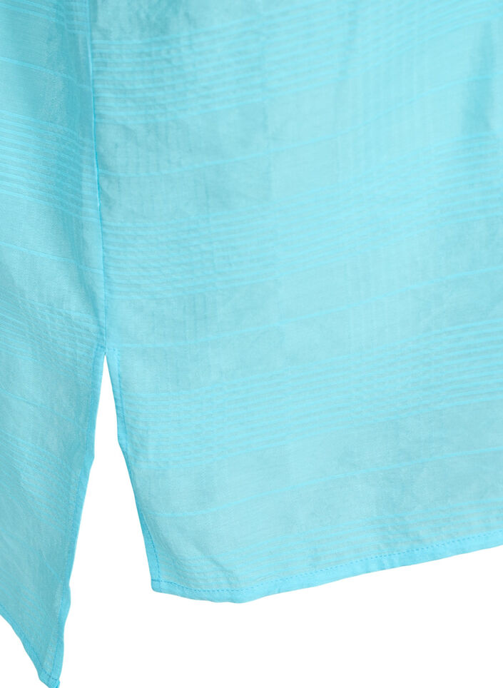 Lang hemd van viscose met structuur, Bachelor Button, Packshot image number 3