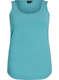 Solide kleur basis top in katoen, Blauw