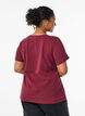 Basic effen katoenen t-shirt, Donker Bordeaux, Model image number 2