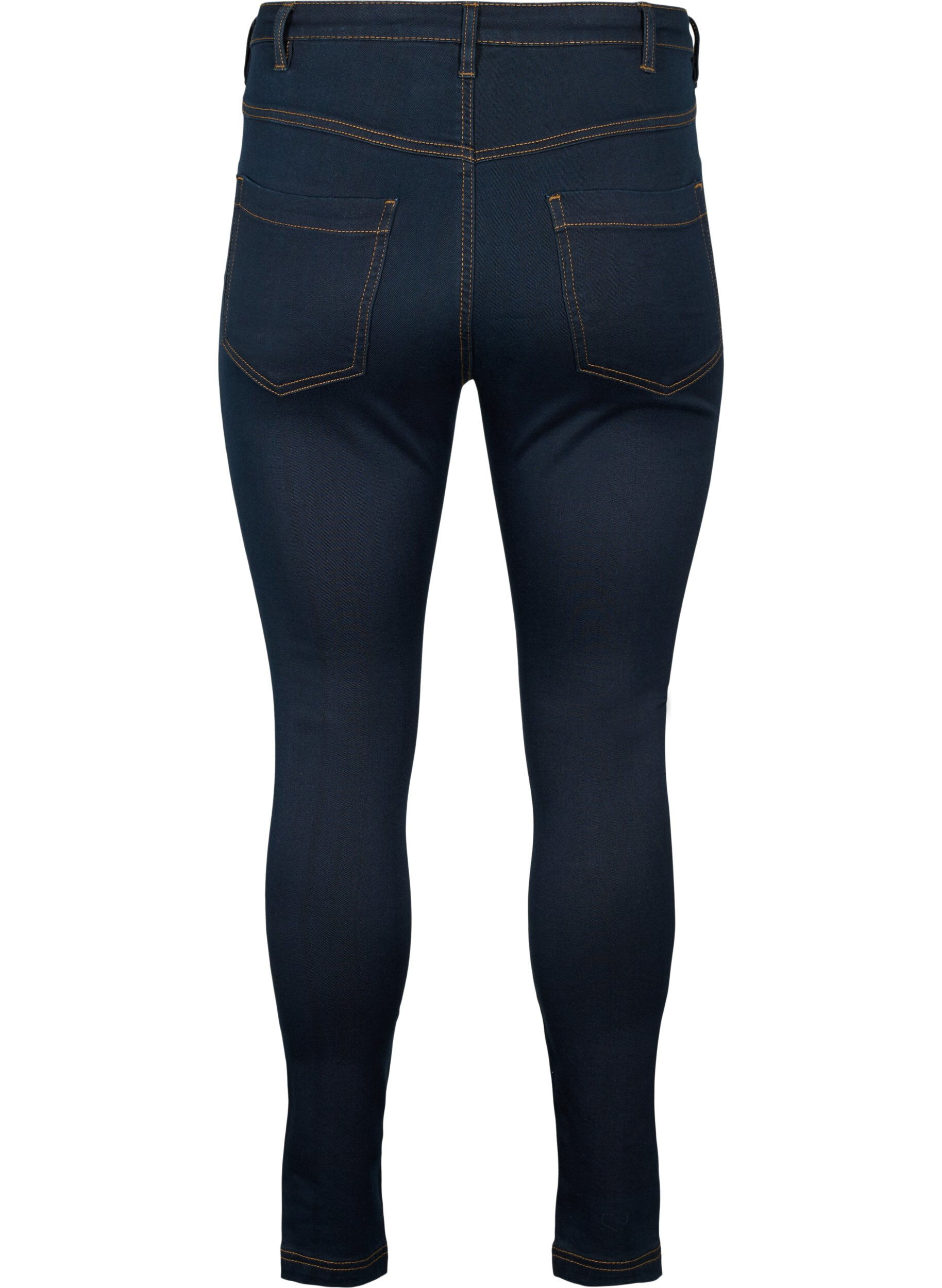 Zizzi Super slim Amy jeans met hoge taille, Tobacco Un, Packshot image number 1