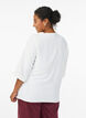 Shirtblouse met V-hals en 3/4 mouwen, Vanille, Model image number 2