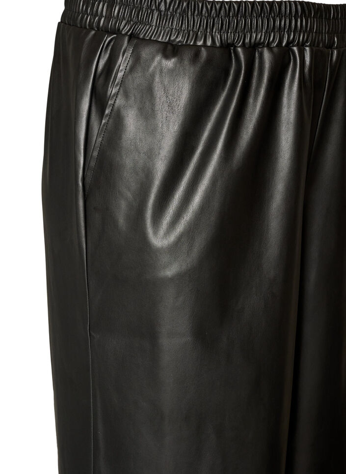 Ballonbroek in imitatieleer, Zwart, Packshot image number 2