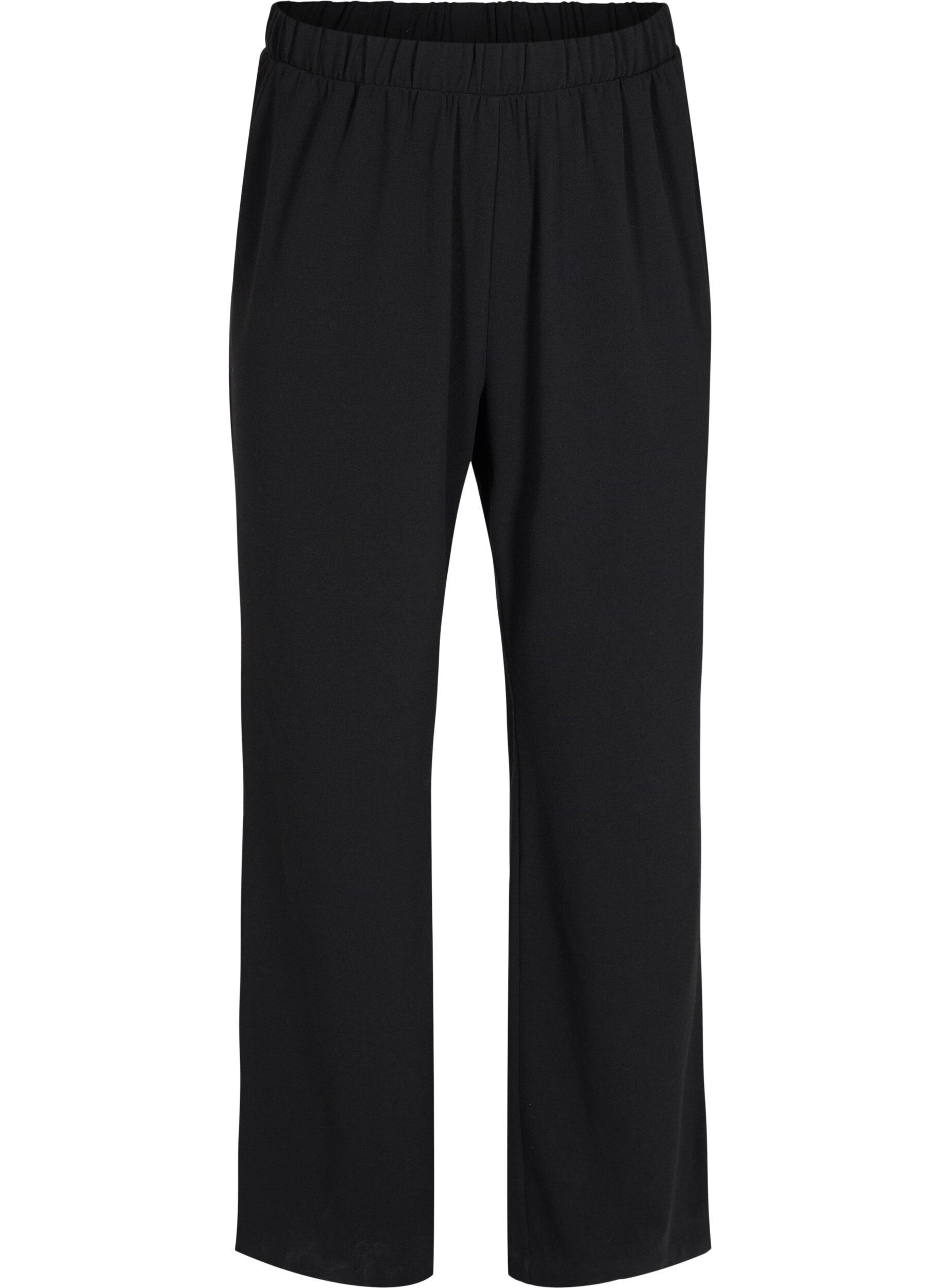 ZizziFlared broek met elastiek in de taille, Zwart, Packshot image number 0