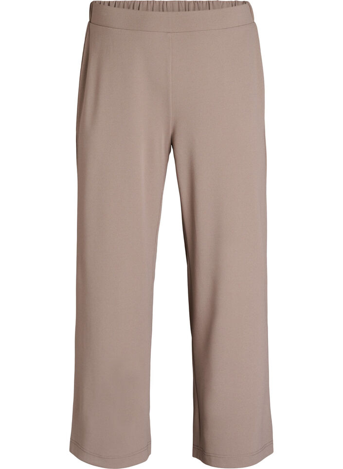 Broek met wijde pijpen, Beige, Packshot image number 0