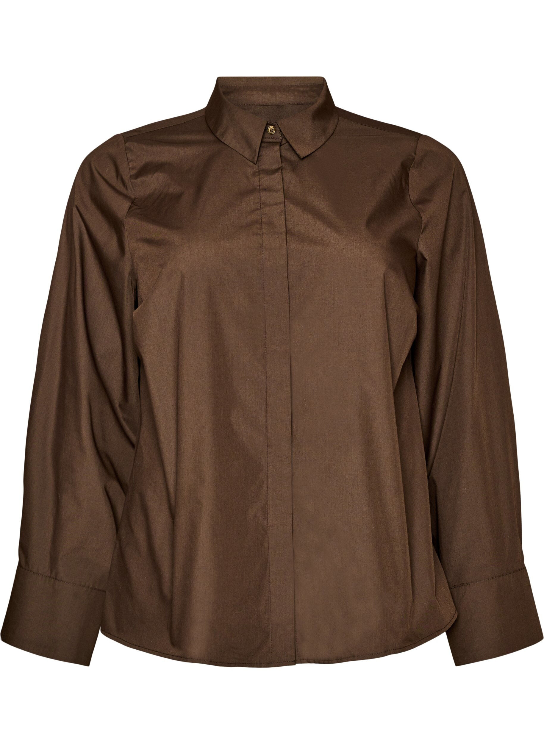 ZizziShirt met decoratief detail op de rug, Bruin, Packshot image number 0