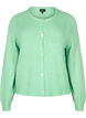 Gebreide cardigan met wol en knoopsluiting, Light G. Green Mel., Packshot image number 0