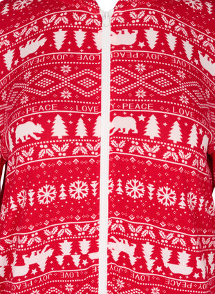 Kerst jumpsuit met capuchon en rits, Christmas AOP, Packshot image number 2