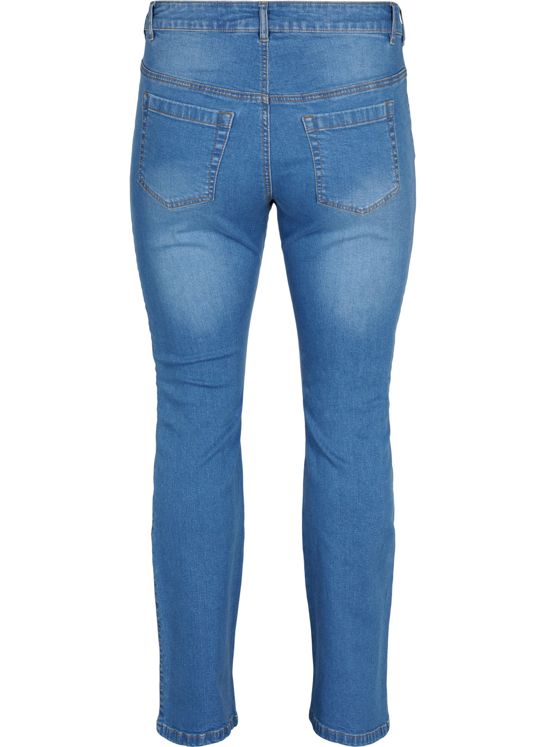 Zizzi Ellen bootcut jeans met hoge taille, Blauw, Packshot image number 1