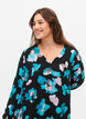 Viscose jurk met lange mouwen en print, Blue AOP, Model image number 2