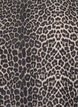 Korte mouwloze denim jurk met luipaardprint, Bruin, Packshot image number 2