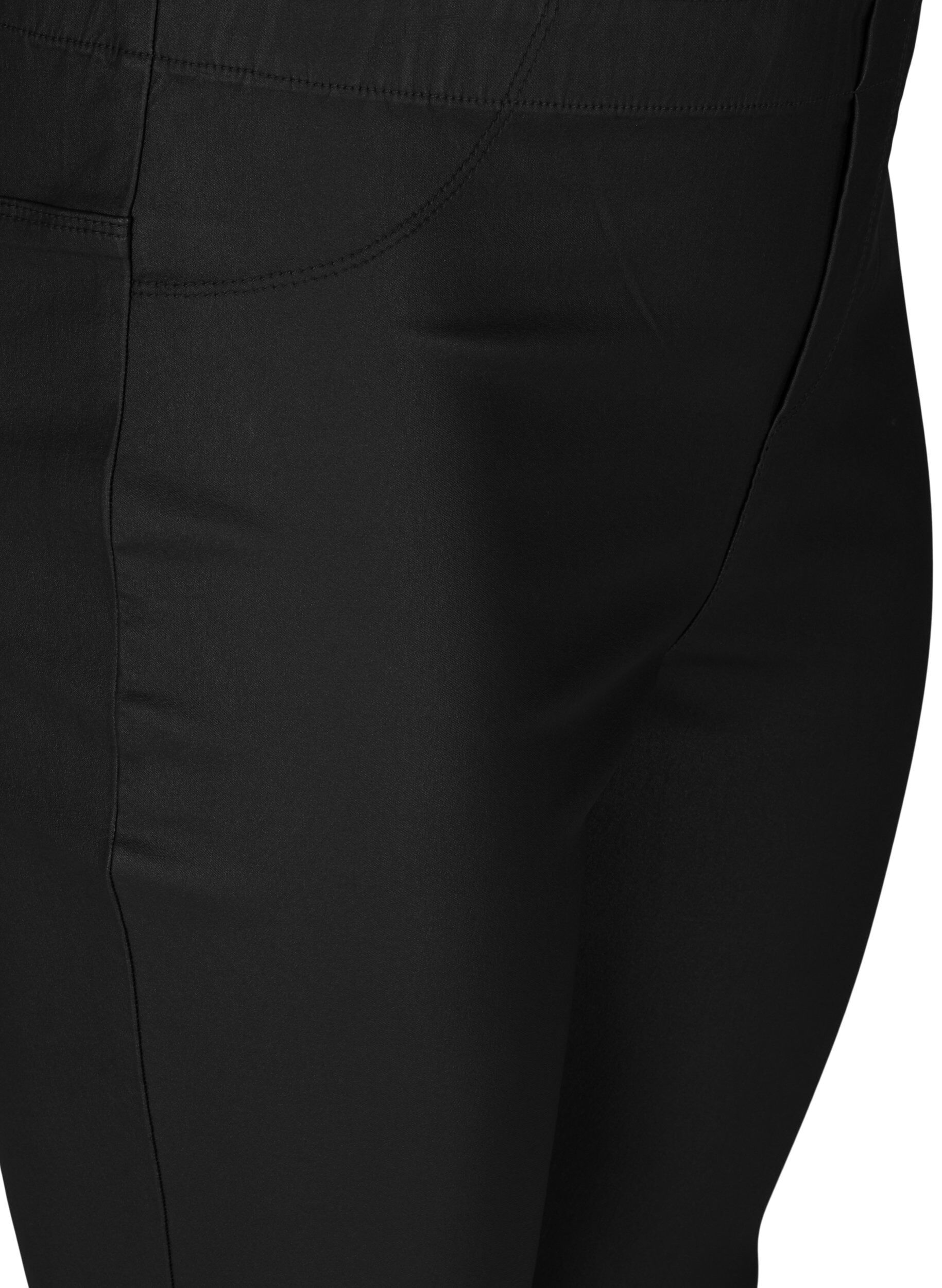 Zizzi Coated legging, Black, Packshot image number 2