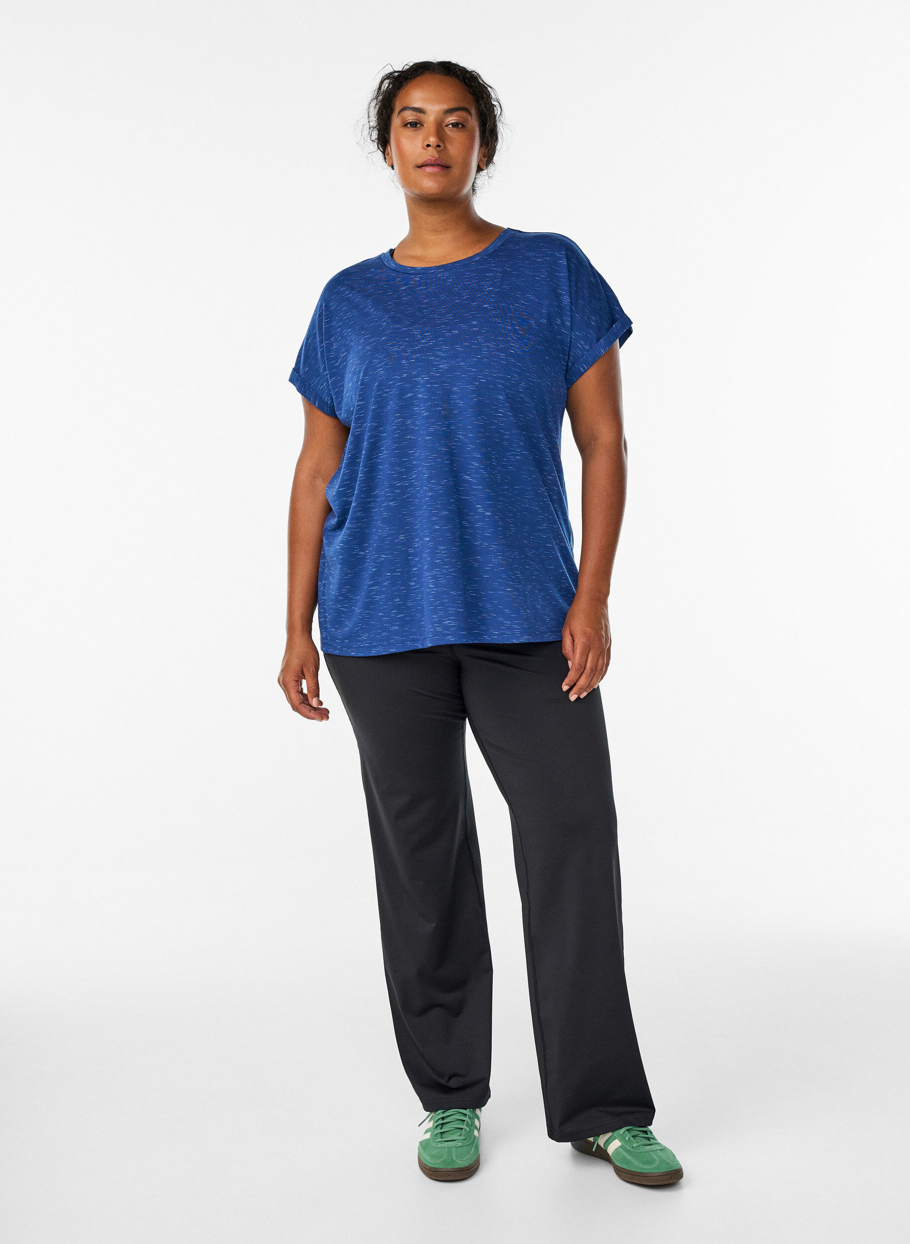 ZizziLos workout T-shirt met korte mouwen, Blauw, Model image number 1